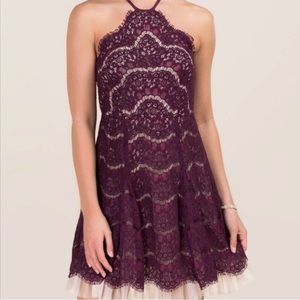 Francesca’s Collection lace overlay and tulle bottom dress